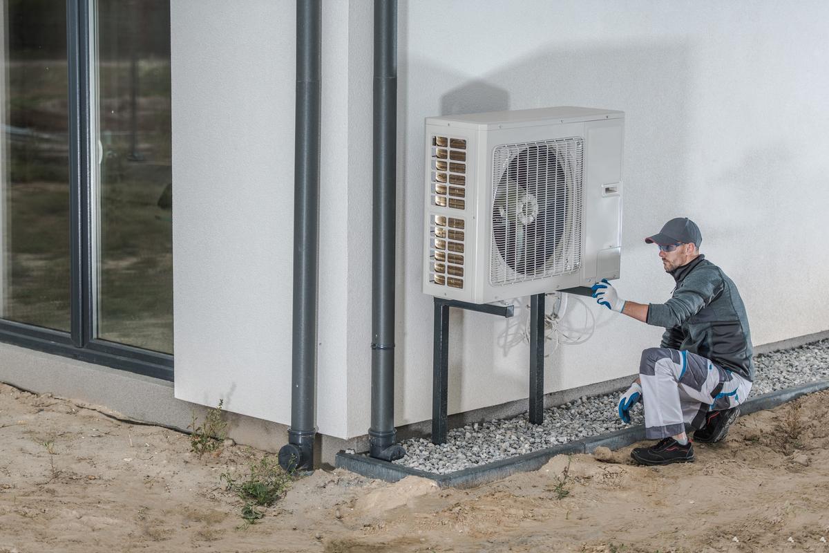 HVAC heat pump and air conditioning system.